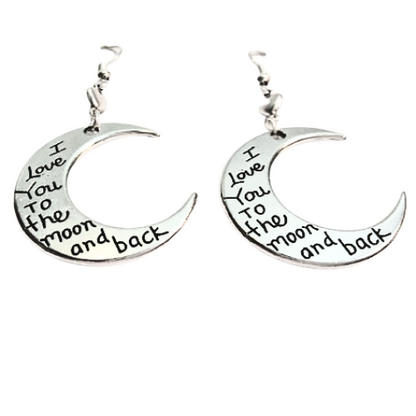 I LOVE YOU TO THE MOON AND BACK EARRINGS