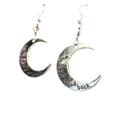 I LOVE YOU TO THE MOON AND BACK EARRINGS