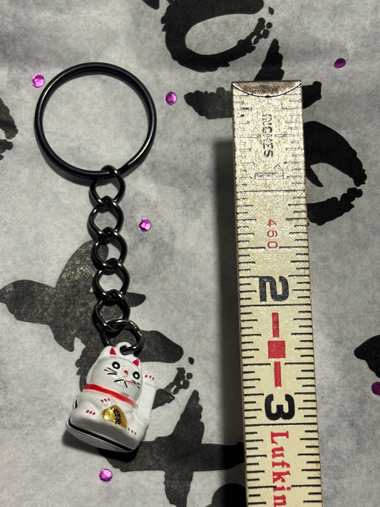 Lucky Cat  Maneki-neko Custom Keychain