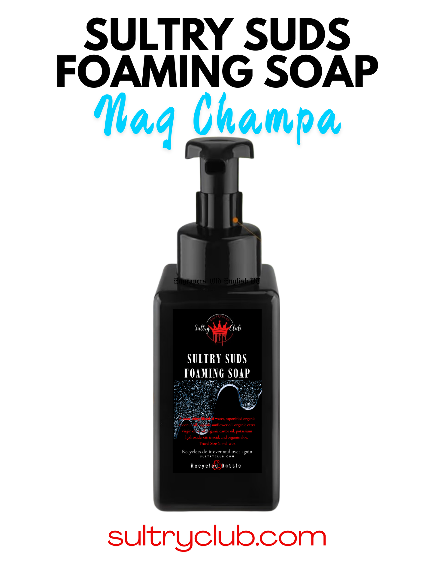 Sultry Suds™ Vegan Foaming Soap (Nag Champa)