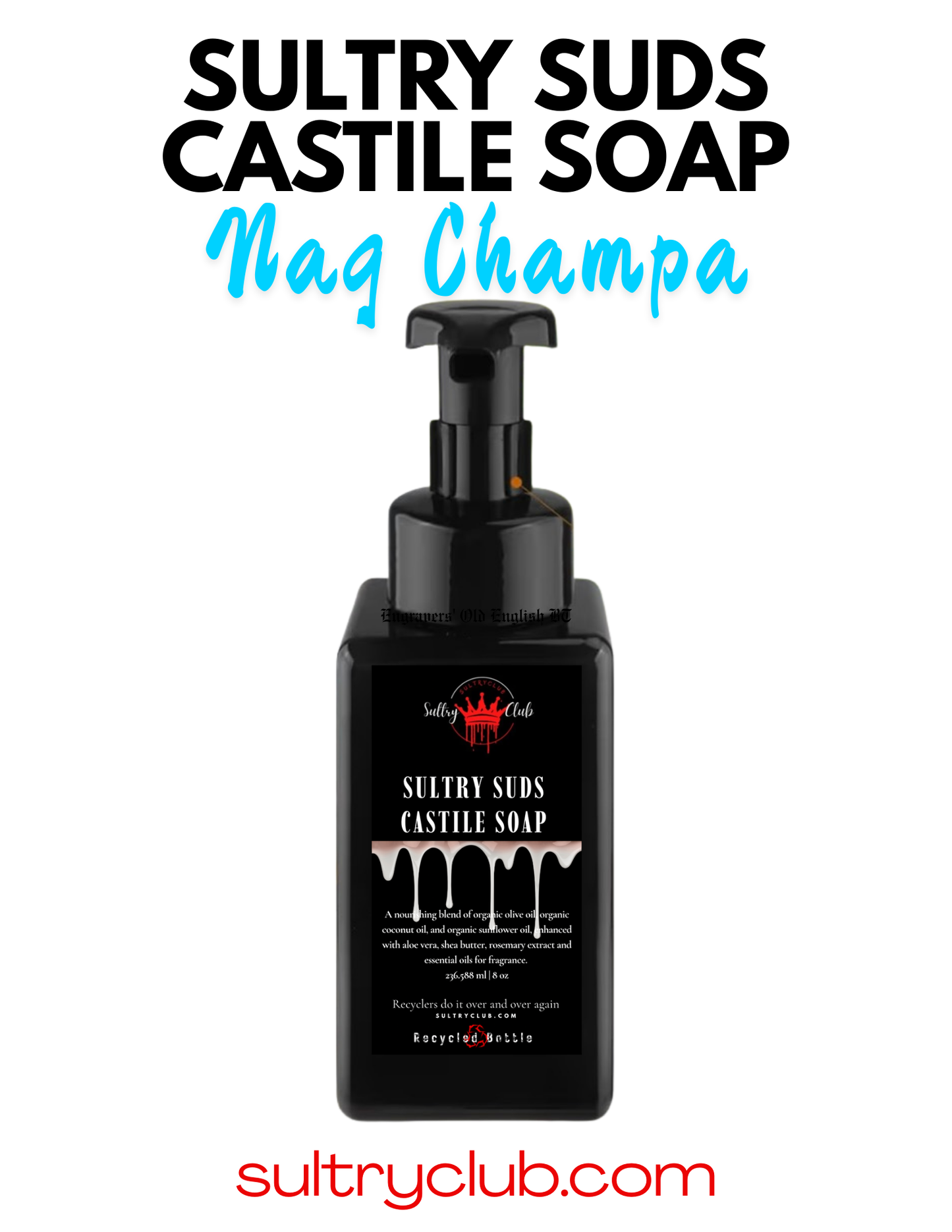 Sultry Suds™ Vegan Foaming Soap (Nag Champa)