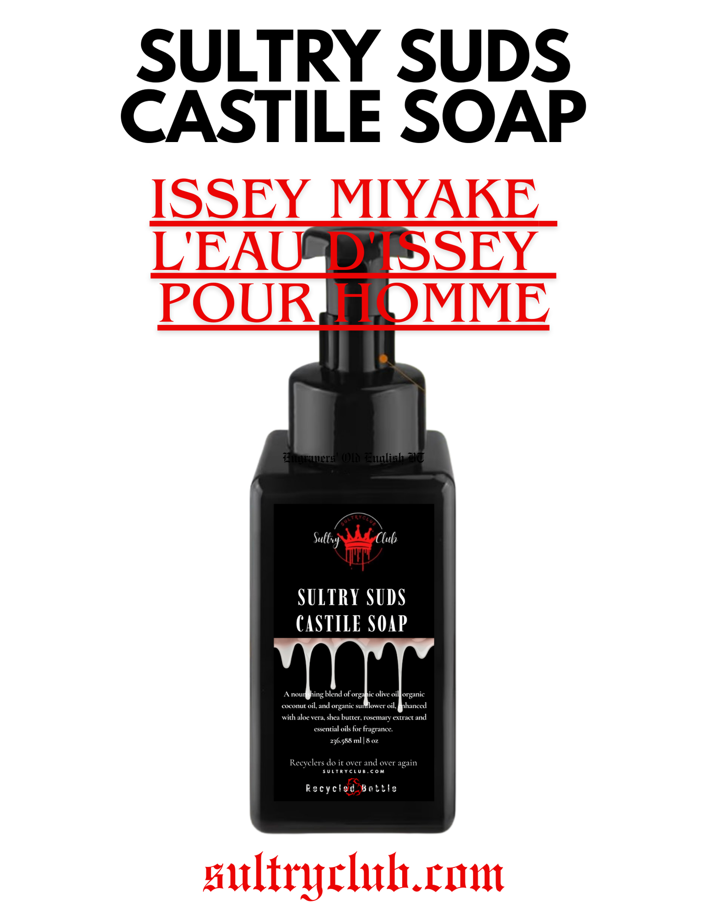 Sultry Suds™ Vegan Foaming Soap (Issey Miyake L'Eau d'Issey Pour Homme type)