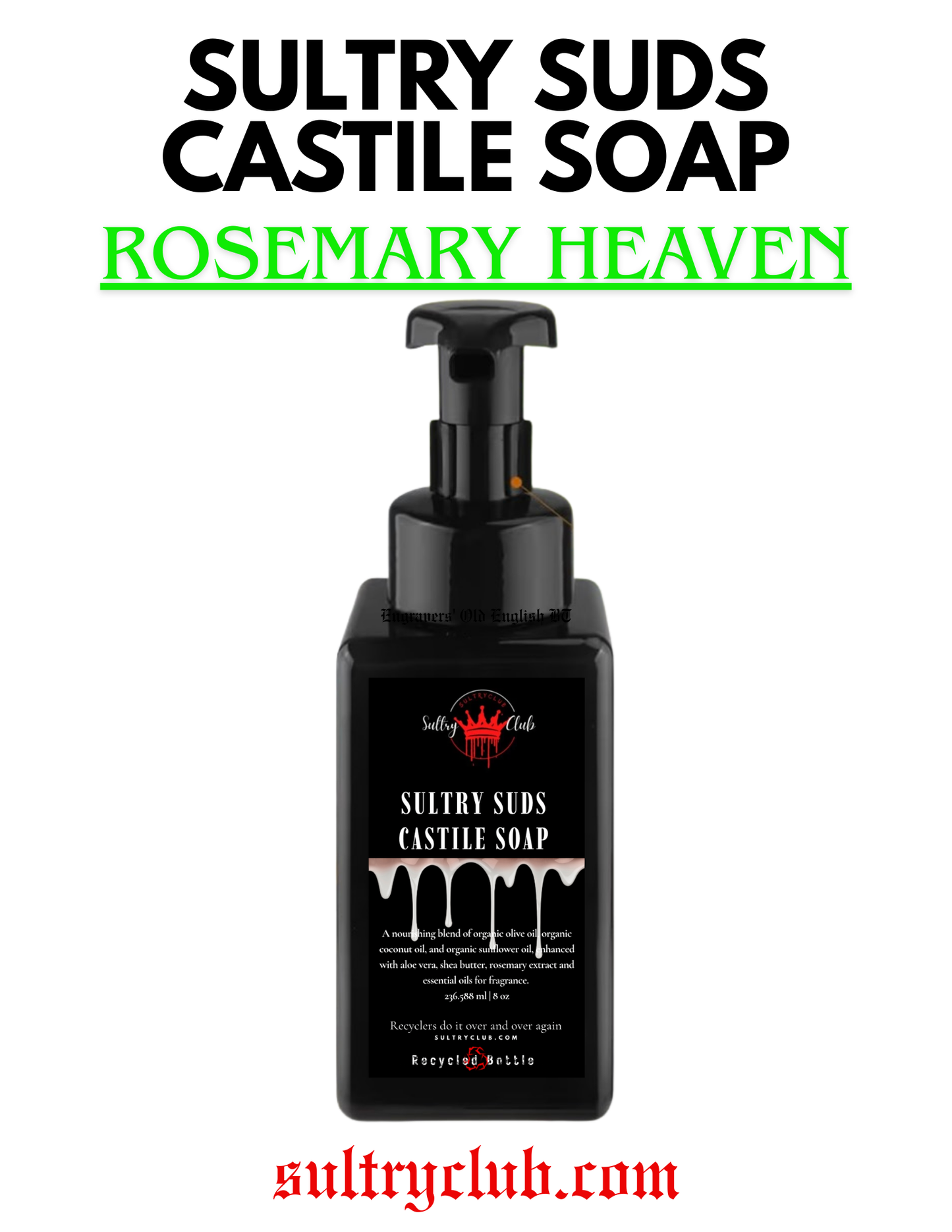 Sultry Suds™ Vegan Foaming Soap (Rosemary Heaven)