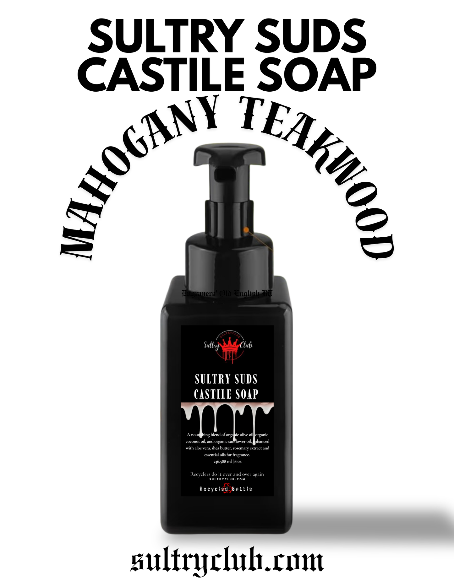 Sultry Suds™ Vegan Foaming Soap (Mahogany & Teekwood)