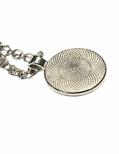 Ohm Pendant With Handwoven Necklace