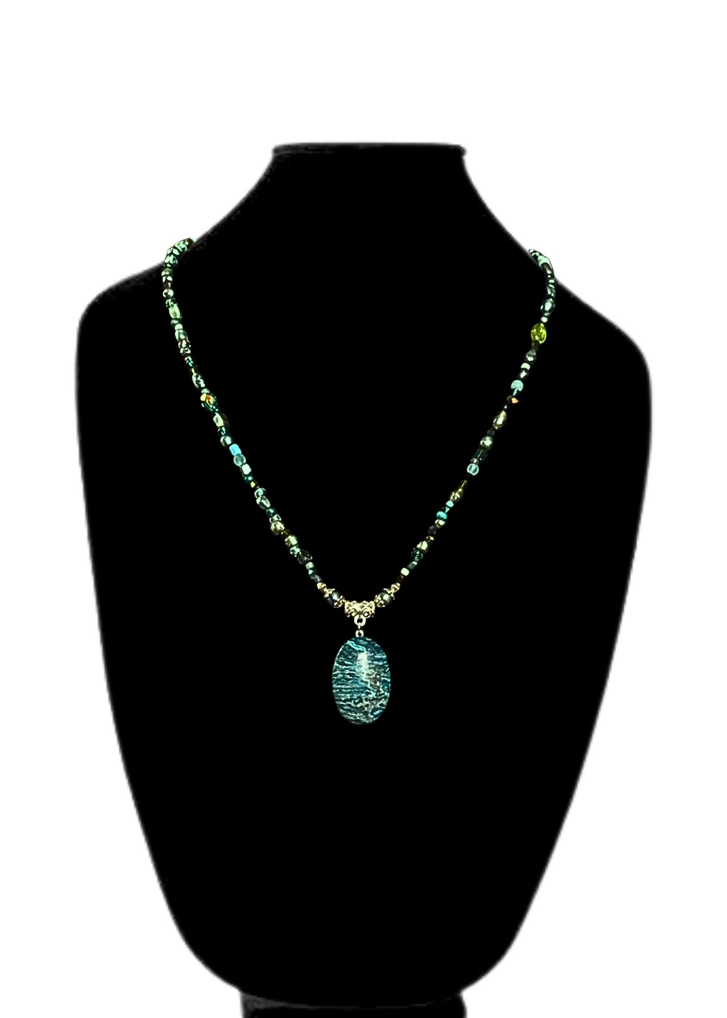 Dreaming In Jasper Cabachon Beaded Necklace