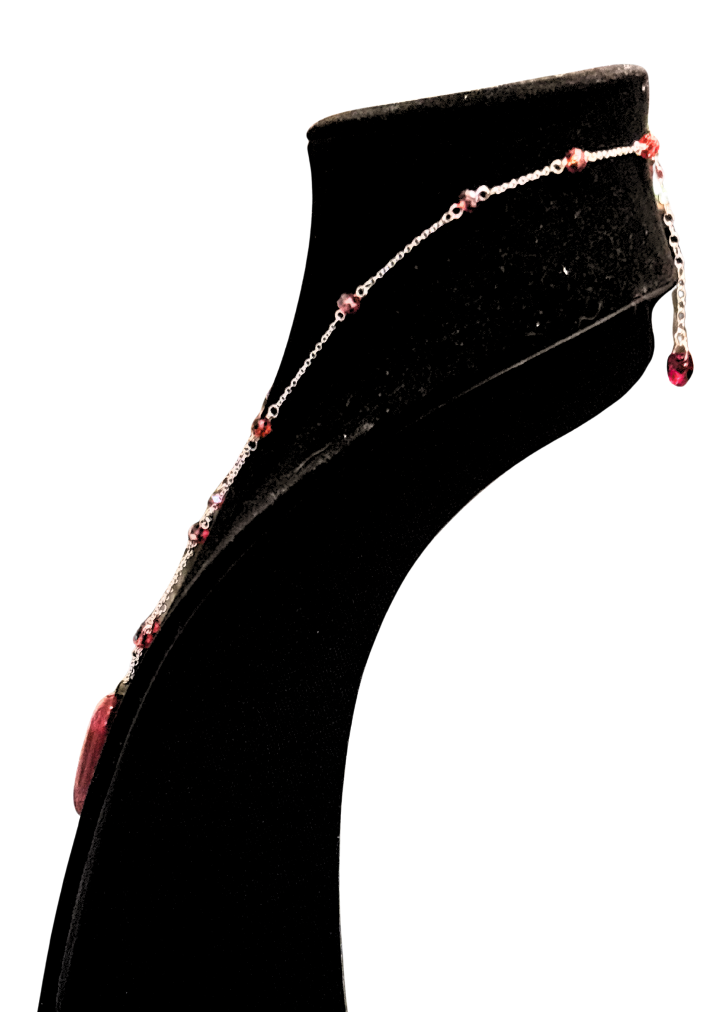 Rated Red Cabachon Crystal Beaded Necklac
