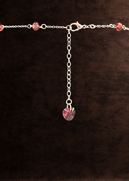 Rated Red Cabachon Crystal Beaded Necklac