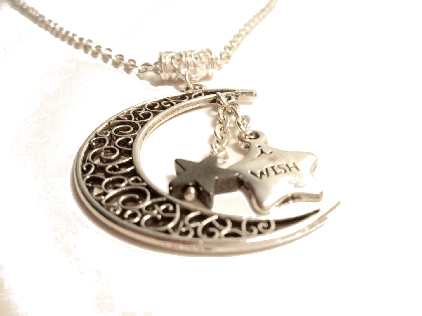 I Wish Upon A Star And Moon Necklace