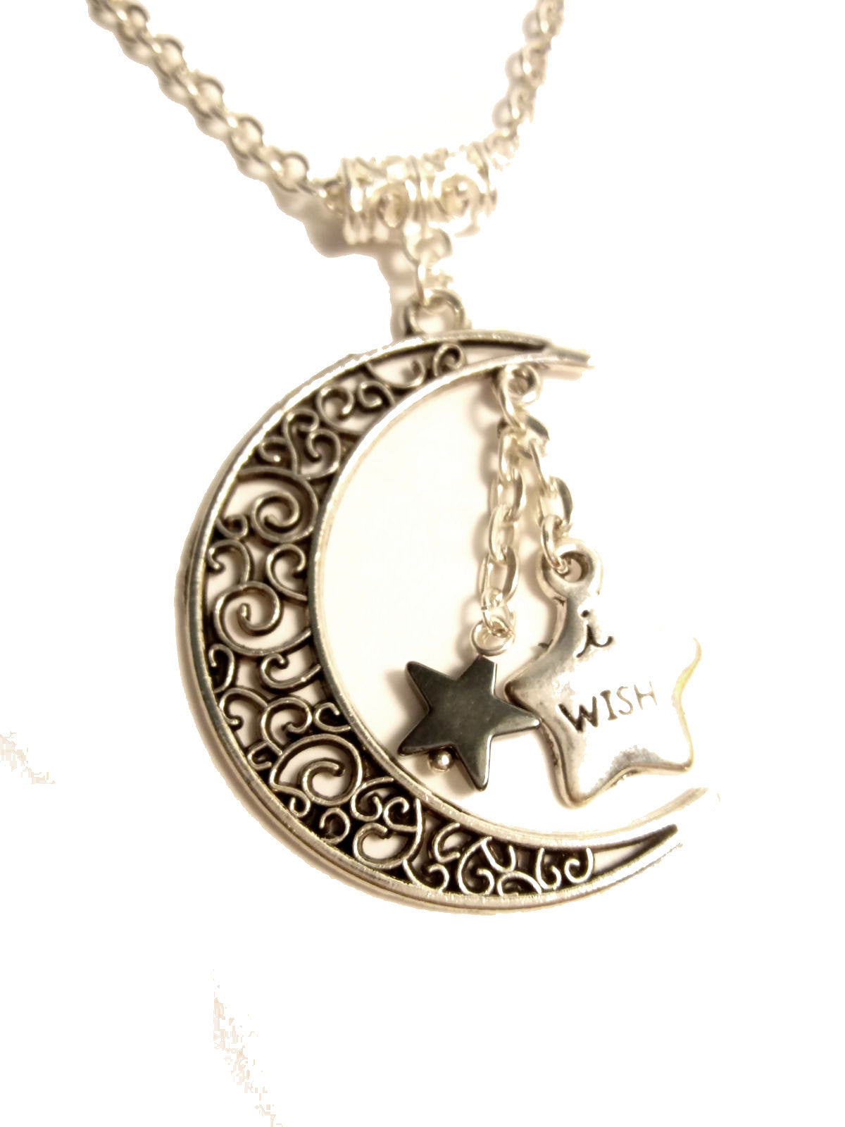 I Wish Upon A Star And Moon Necklace