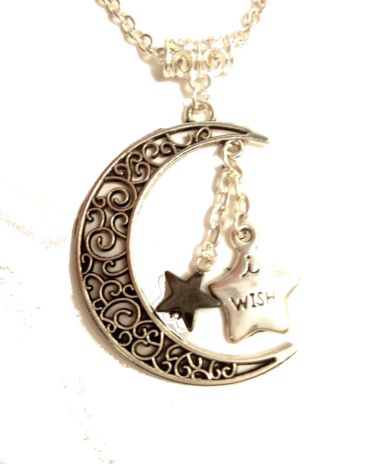 I Wish Upon A Star And Moon Necklace