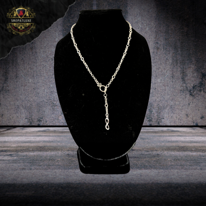 Sterling Silver Infinity Lariat Chainmail Necklace