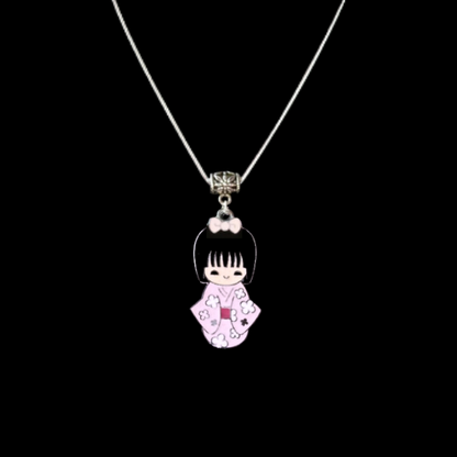Japanese Geisha Girl Necklace