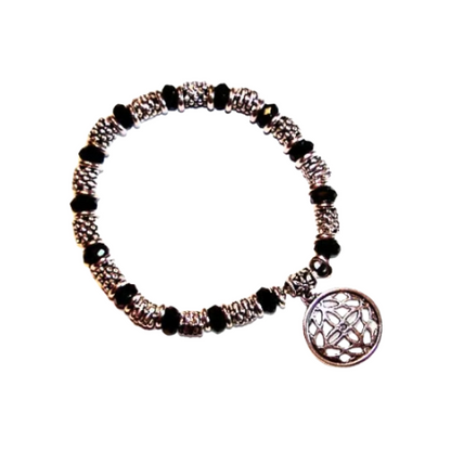 Crystal Beaded Charm Bracelet