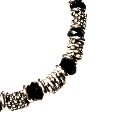 Crystal Beaded Charm Bracelet