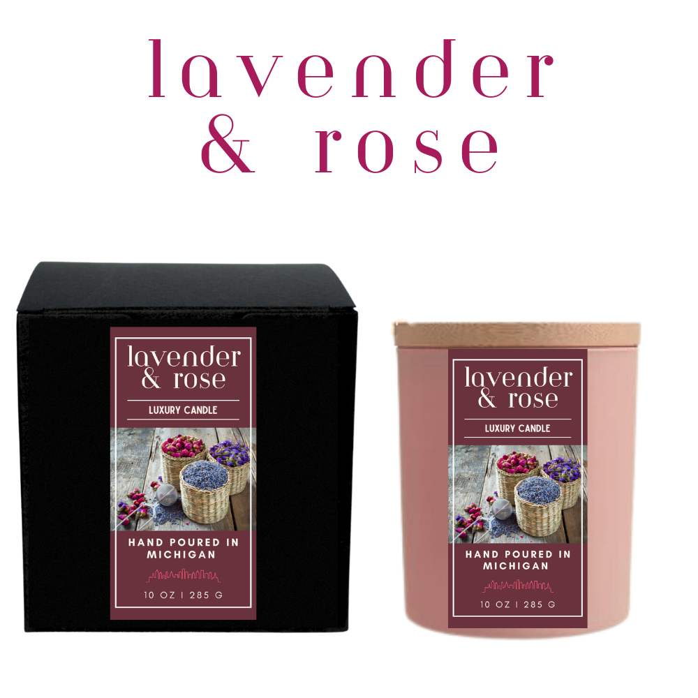 Lavender & Rose Vegan Candle