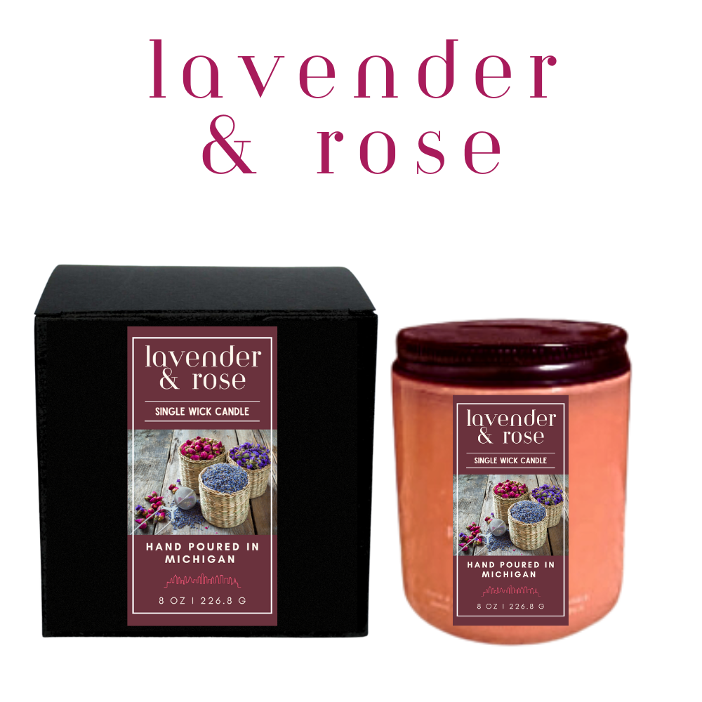 Lavender & Rose Vegan Candle