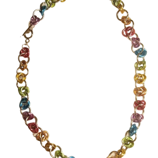 LBGTQ Rainbow Pride Rings Necklace