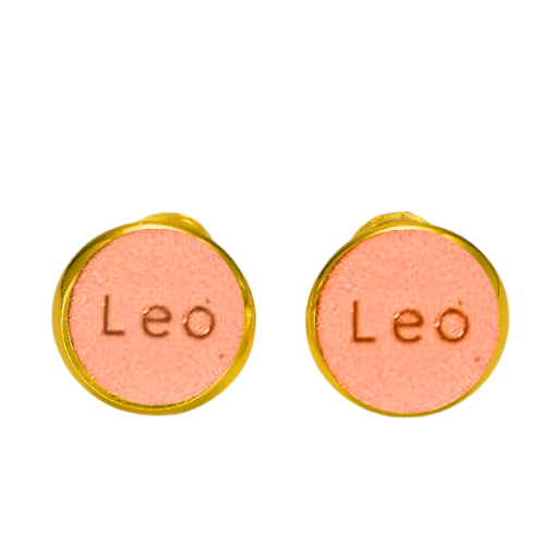 LEO PINK & GOLD EARRINGS