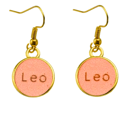 LEO PINK & GOLD EARRINGS