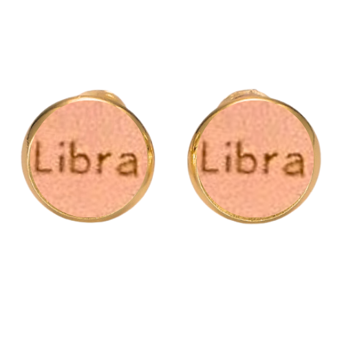 LIBRA PINK & GOLD EARRINGS