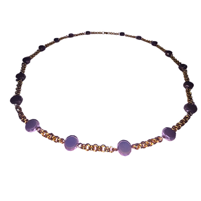 Lilac Purple Beaded Necklace