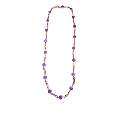 Lilac Purple Beaded Necklace