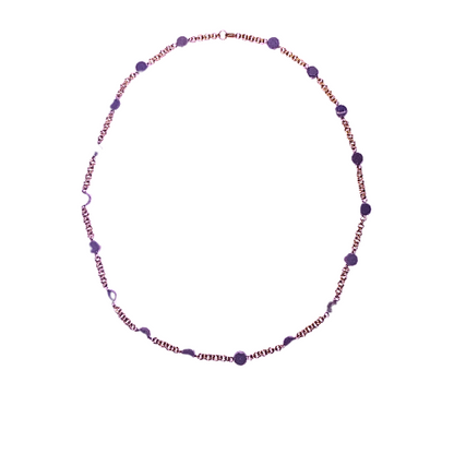 Lilac Purple Beaded Necklace