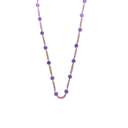 Lilac Purple Beaded Necklace