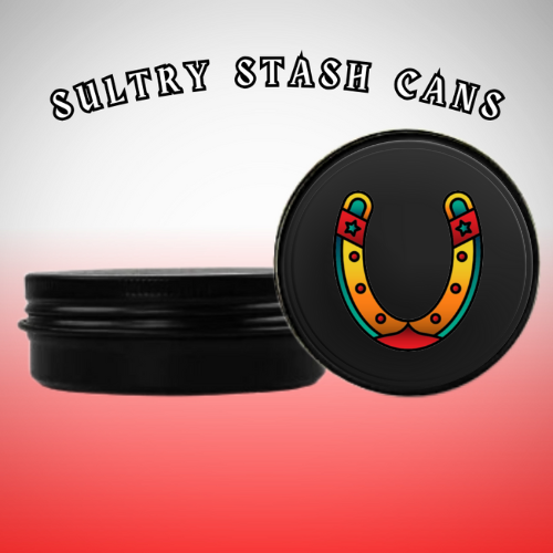 HORSESHOE Stash Tin - Round Storage Container