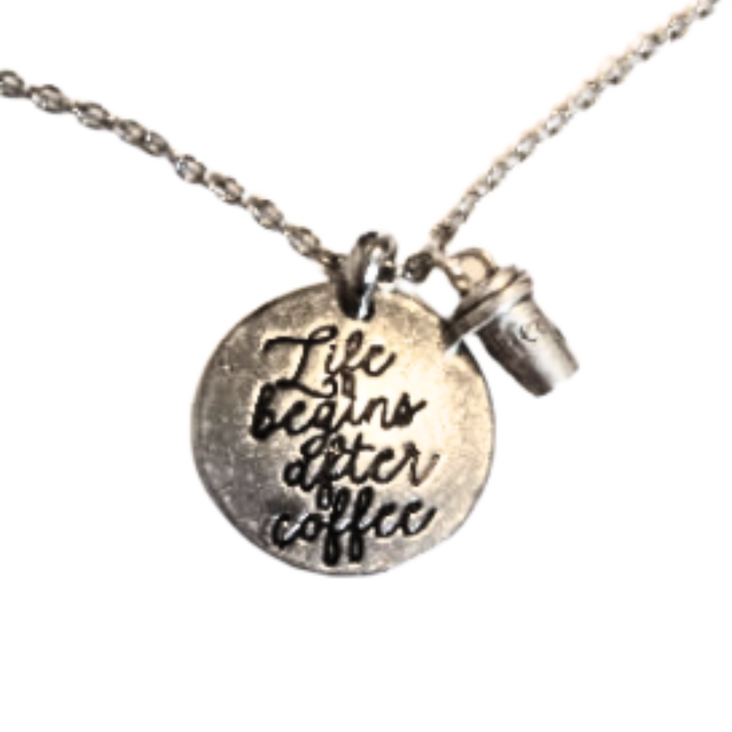 Life Begins After Coffee Necklace