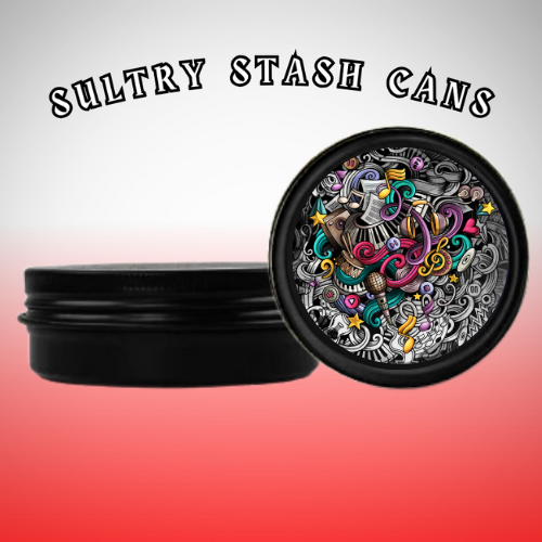 MUSIC ON BLAST Stash Tin - Round Storage Container