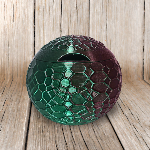 METALLIC STASH JAR WITH COVER 3D PRINT