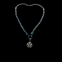 CRYSTAL BEADED PENTAGRAM CHOKER