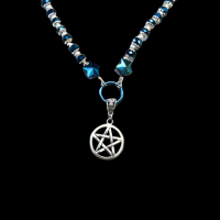 CRYSTAL BEADED PENTAGRAM CHOKER