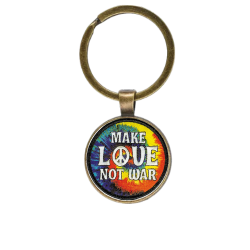 MAKE LOVE NOT WAR STYLE 2 Custom Keychain