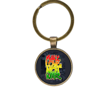 MAKE LOVE NOT WAR STYLE 1 Custom Keychain
