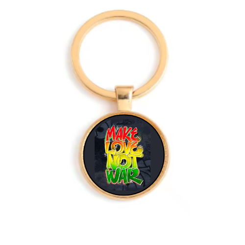 MAKE LOVE NOT WAR STYLE 1 Custom Keychain