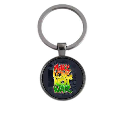 MAKE LOVE NOT WAR STYLE 1 Custom Keychain
