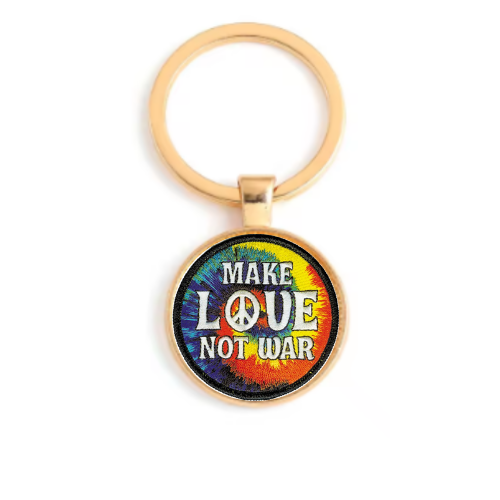 MAKE LOVE NOT WAR STYLE 2 Custom Keychain