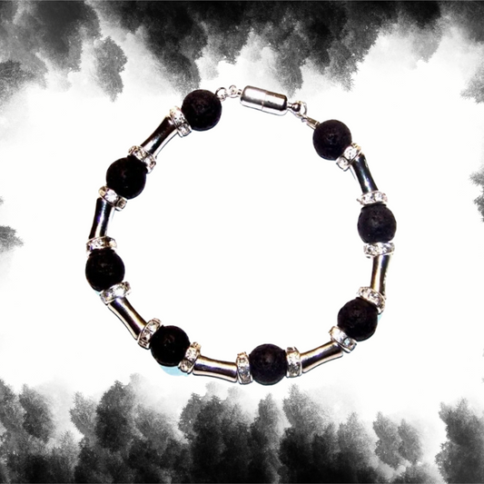 Mens Lava Beaded Bracelet