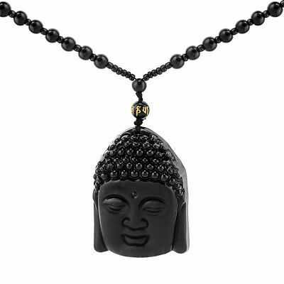 Genuine Onyx Buddha Prayer Bead Necklace