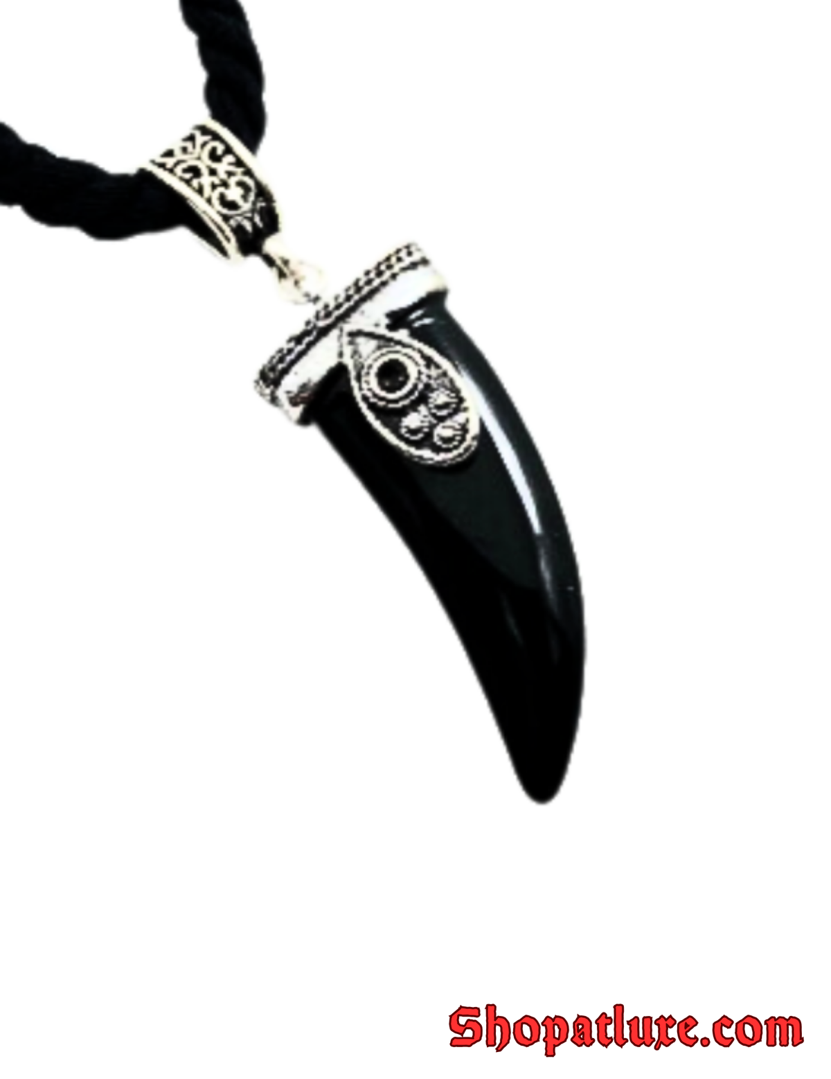 Twisted Textile Wolf's Tooth Necklace