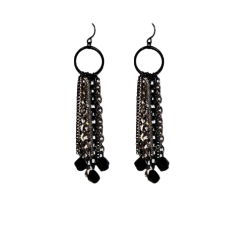 MIXED METAL CHAINS EARRINGS