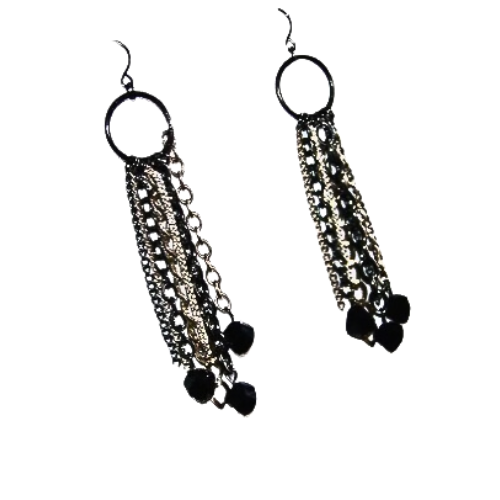 MIXED METAL CHAINS EARRINGS