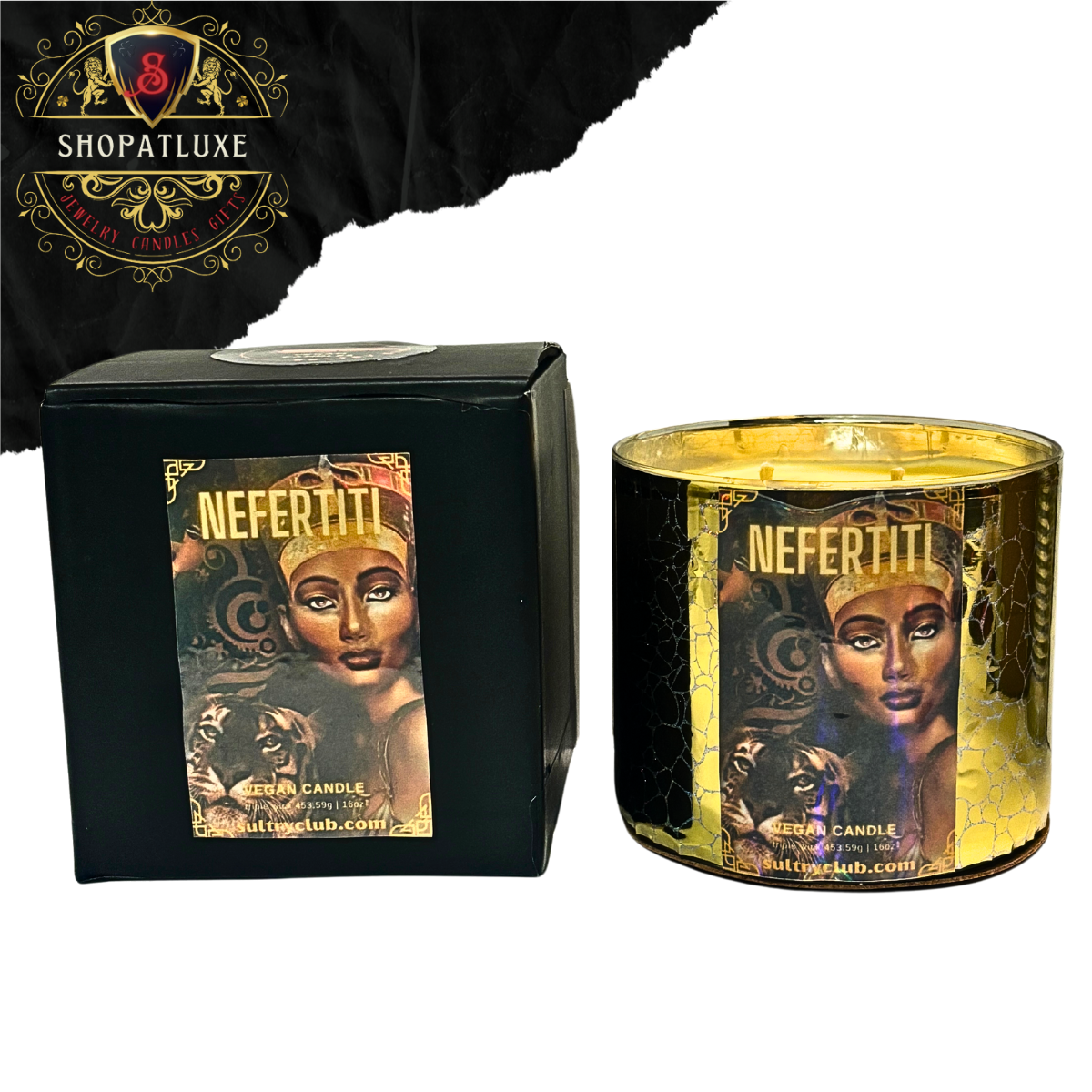 NEFERTITI -EGYPTIAN MUSK- VEGAN CANDLE