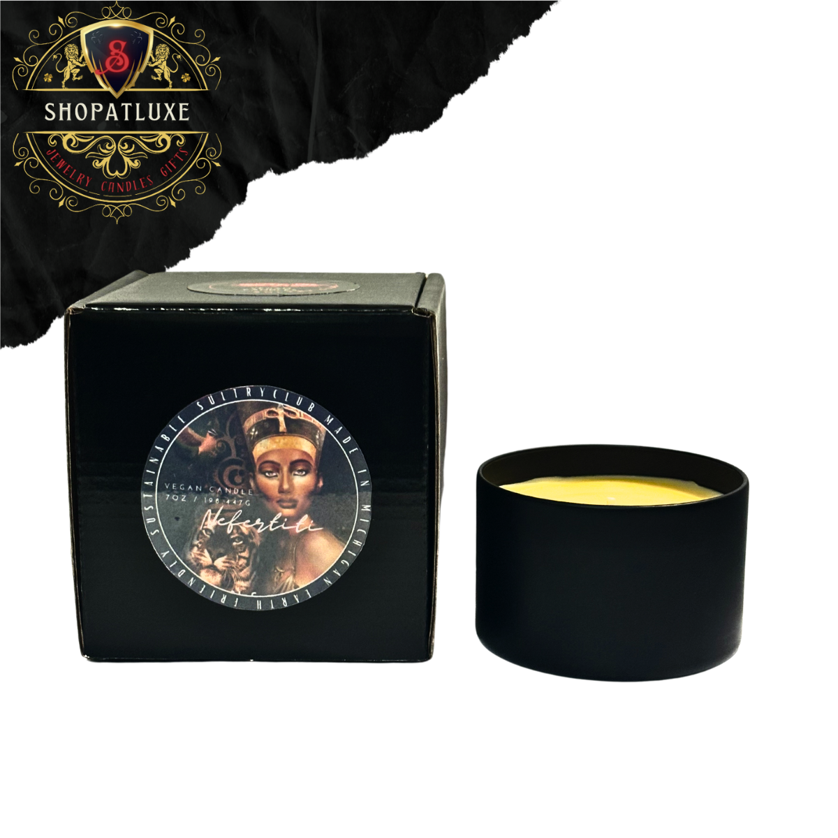 NEFERTITI -EGYPTIAN MUSK- VEGAN CANDLE