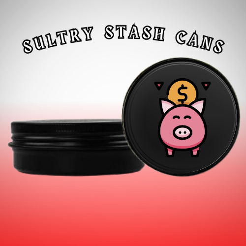 PIGGY BANK GRAPHIC Stash Tin - Round Storage Container