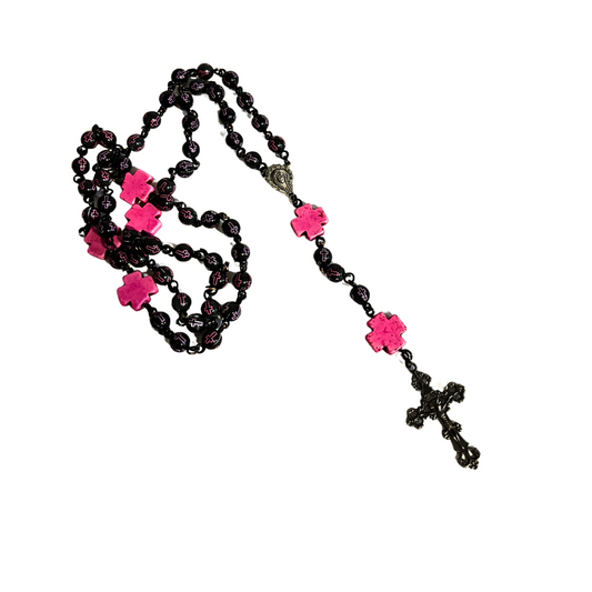 Pink And Black Youth Rosary