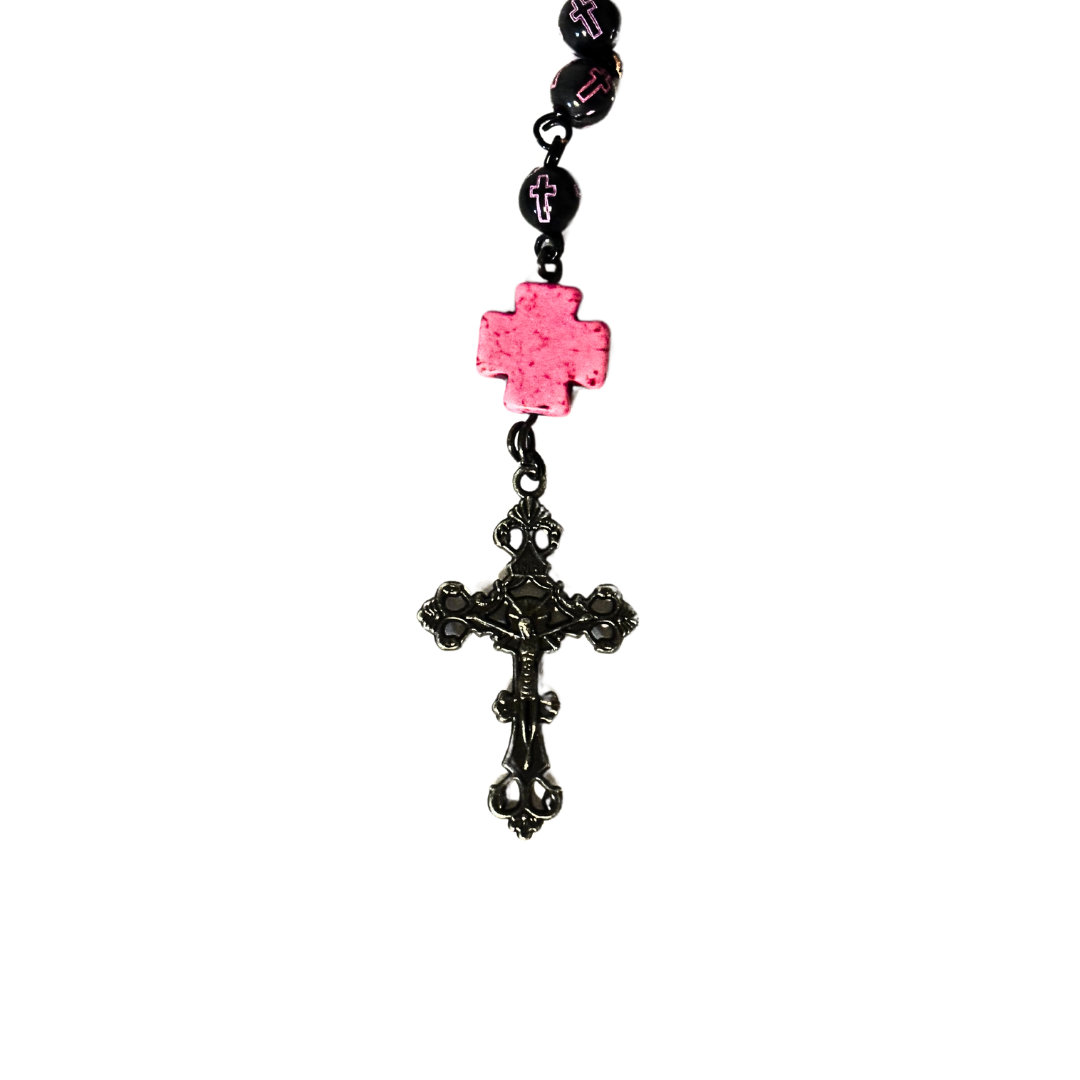 Pink And Black Youth Rosary